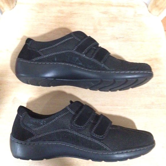 Clarks Womens Cora Dream Leather Black Comfort Sneakers Size 8 - Picture 8 of 9